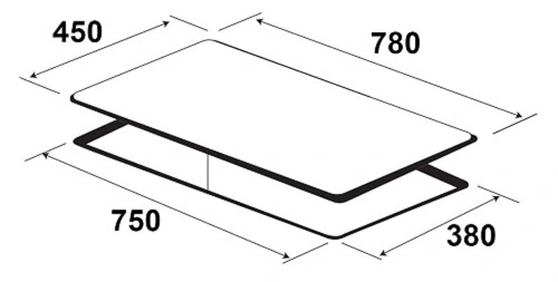 ​Kích thước bếp điện từ KAFF KF-IG3001IH
