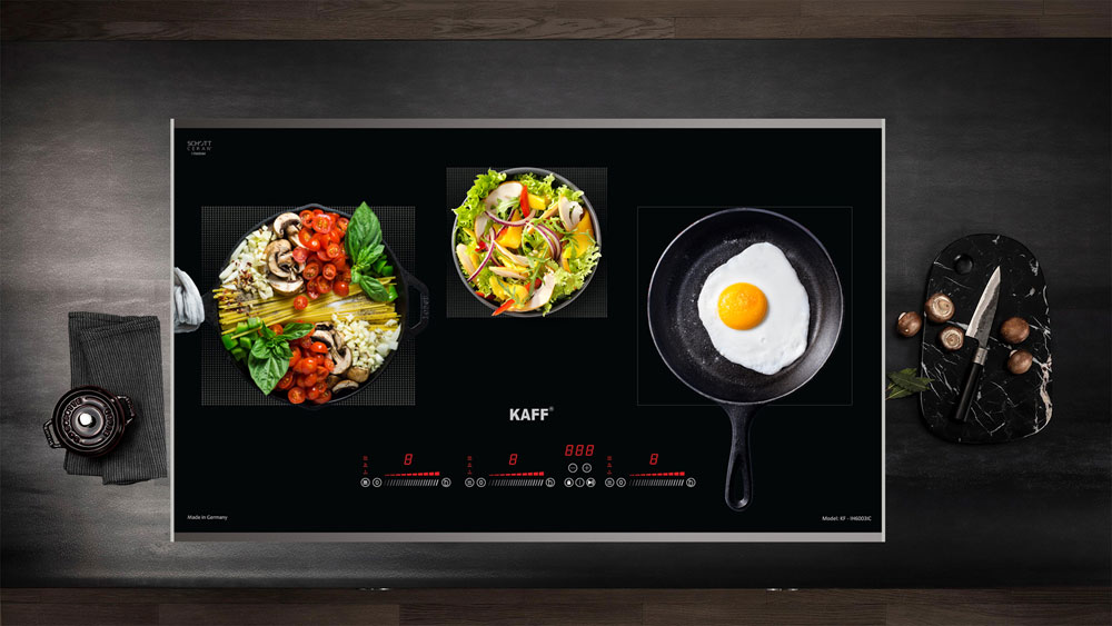 Bếp ba điện từ Kaff KF-IH6003IH (Made in Germany) - Hàng chính hãng