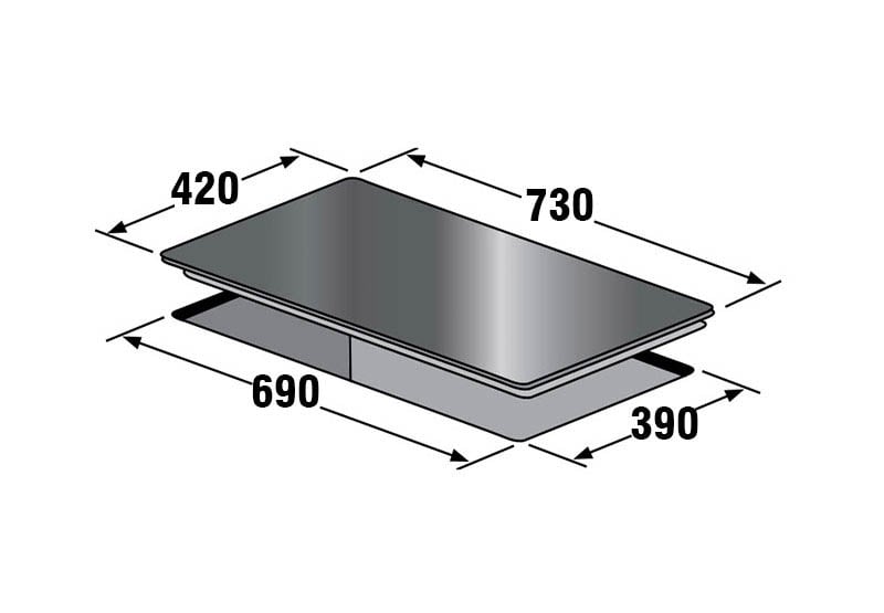Kích thước bếp điện từ KAFF KF-FL105IC