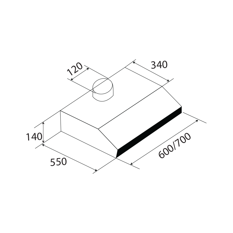 Hình kỹ thuật máy hút khử mùi KF-638I