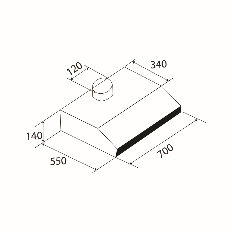Hình kỹ thuật máy hút khử mùi KF-70I