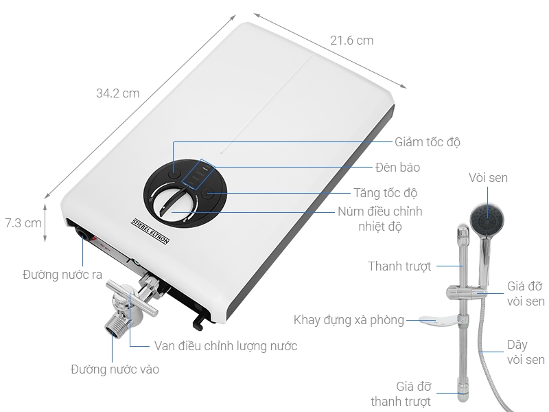 Chi tiết máy nước nóng Stiebel Eltron XGL 45-EC 4500W