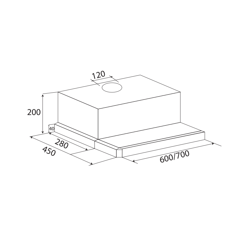  Hình kỹ thuật máy hút khử mùi KF-TL700