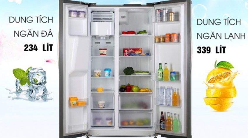 Tủ lạnh Side By Side Kaff KF-SBS600BWT - Hàng chính hãng